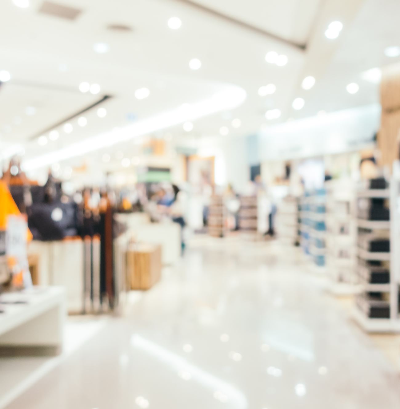 Digital signage screens in a modern retail environment