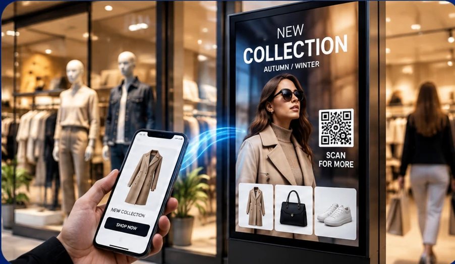 Digital signage i interakcija putem pametnog telefona u modnoj prodavnici