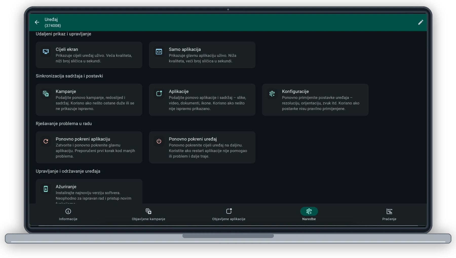 ScreenSoft – Daljinsko upravljanje i održavanje uređaja